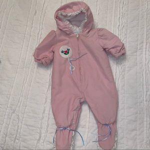 Vintage Neiman Marcus Pink Corduroy Baby Winter Suit